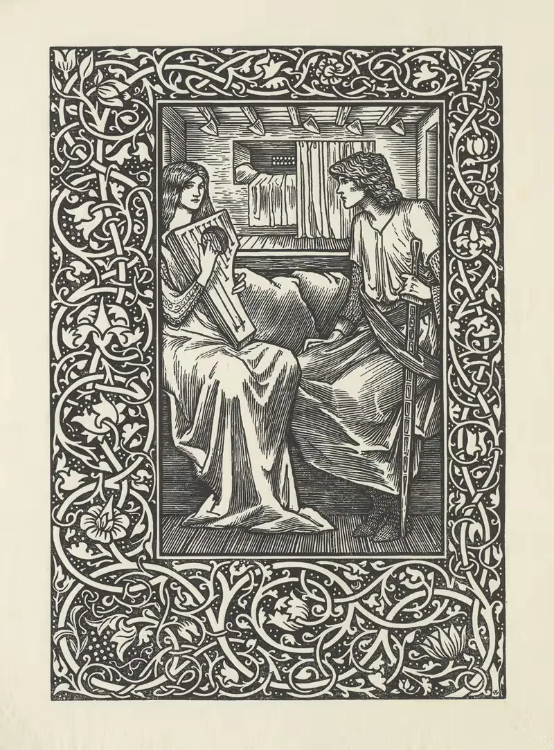 Sire Degrevaunt by Sir Edward Coley Burne-Jones, 1897 — digital art print download