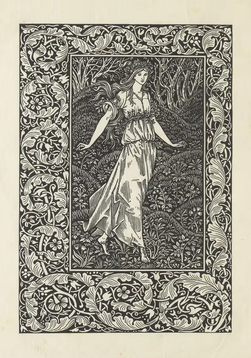 Лес за пределами мира. by Сэр Эдвард Коли Берн-Джонс, 1894 — digital art print download