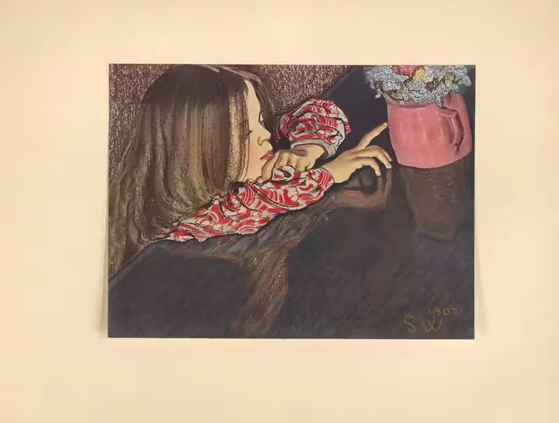 Девочка перед кувшином by Станислав Выспяньский, 1902 — digital art print download