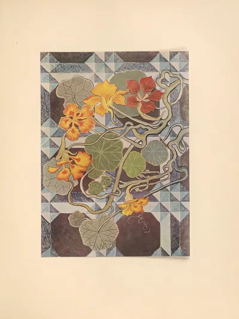 Nasturcje, projekt do polichromji — Stanisław Wyspiański