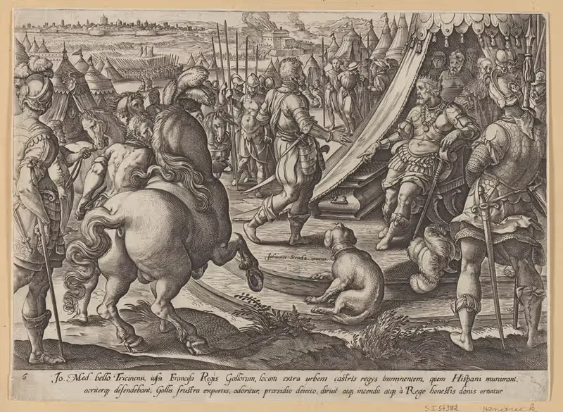 Giovanni De' Medici before Francis I — Stradanus