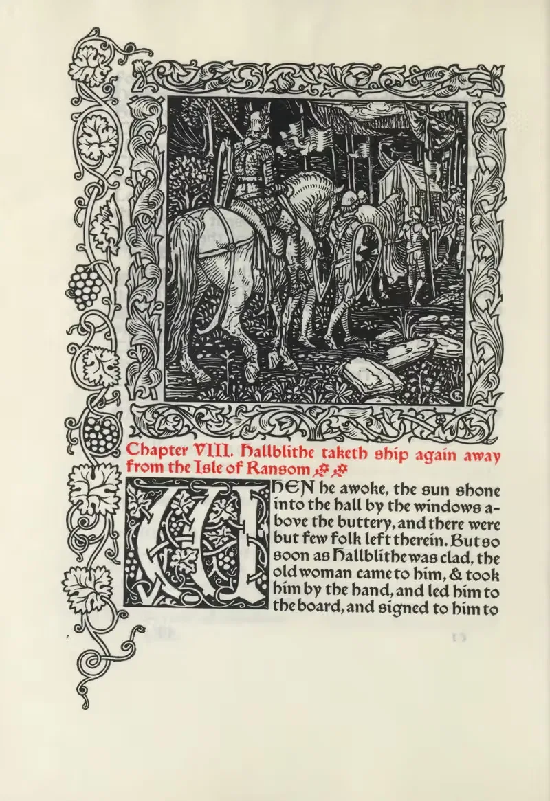 Chapter VIII. Hallblithe taketh ship again away from the Isle of Ransom — Walter Crane