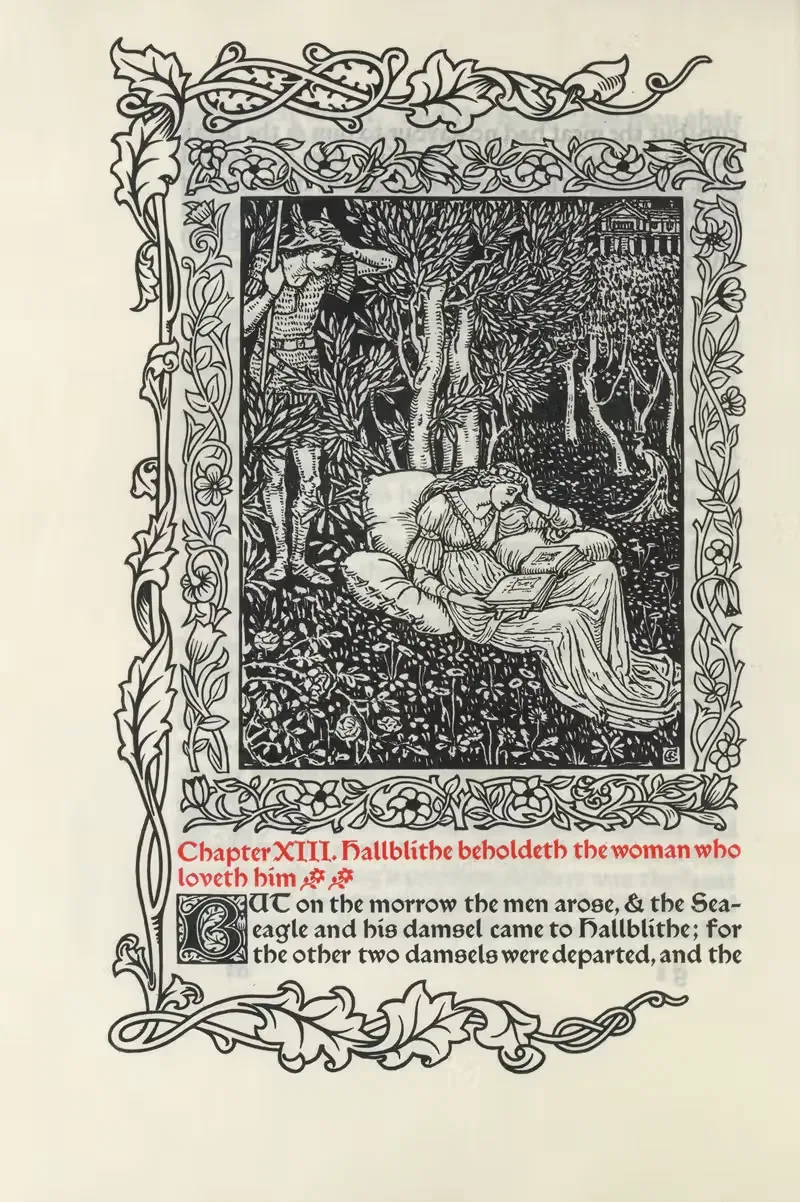 Глава XIII. Холблайт ободряет женщину, которая его любит by Уолтер Крейн, 1894 — digital art print download