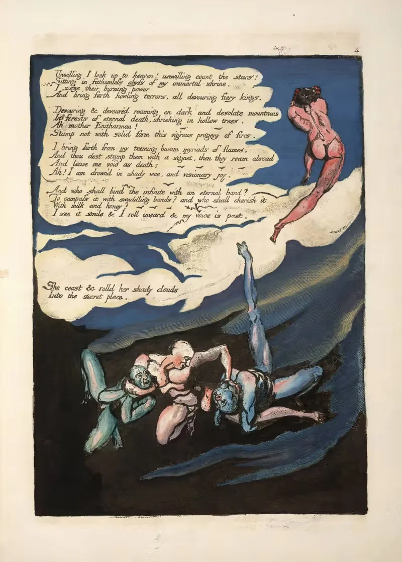 Нежелая я смотрю вверх … by Уильям Блейк, 1794 — digital art print download