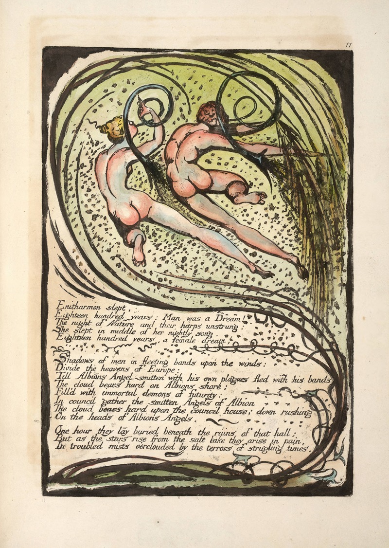 Энитармон спала… by Уильям Блейк, 1794 — digital art print download