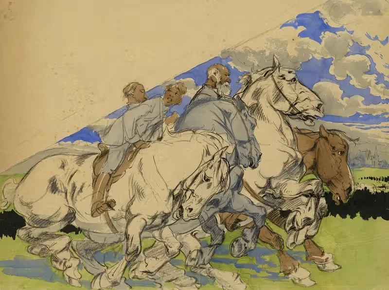 Паломничество в Хакендовер by Альфред Ост, 1911 — digital art print download