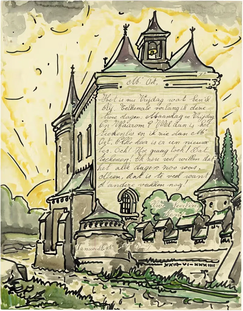Brief Ramioulle by Alfred Ost, 1934 — digital art print download