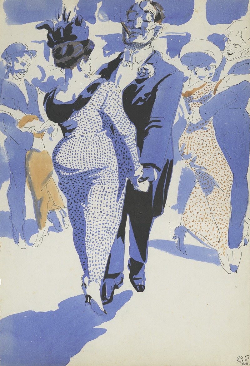 Танцоры by Альфред Ост, 1913 — digital art print download
