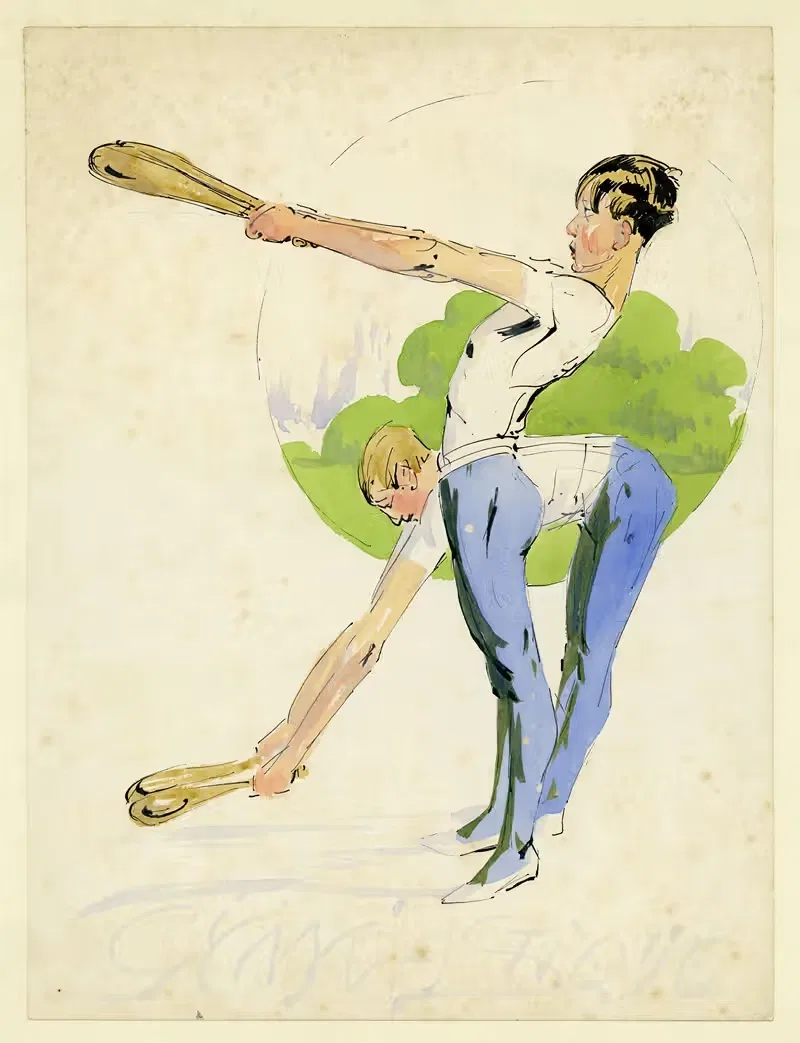 'Гимнастика' I by Альфред Ост, 1913 — digital art print download