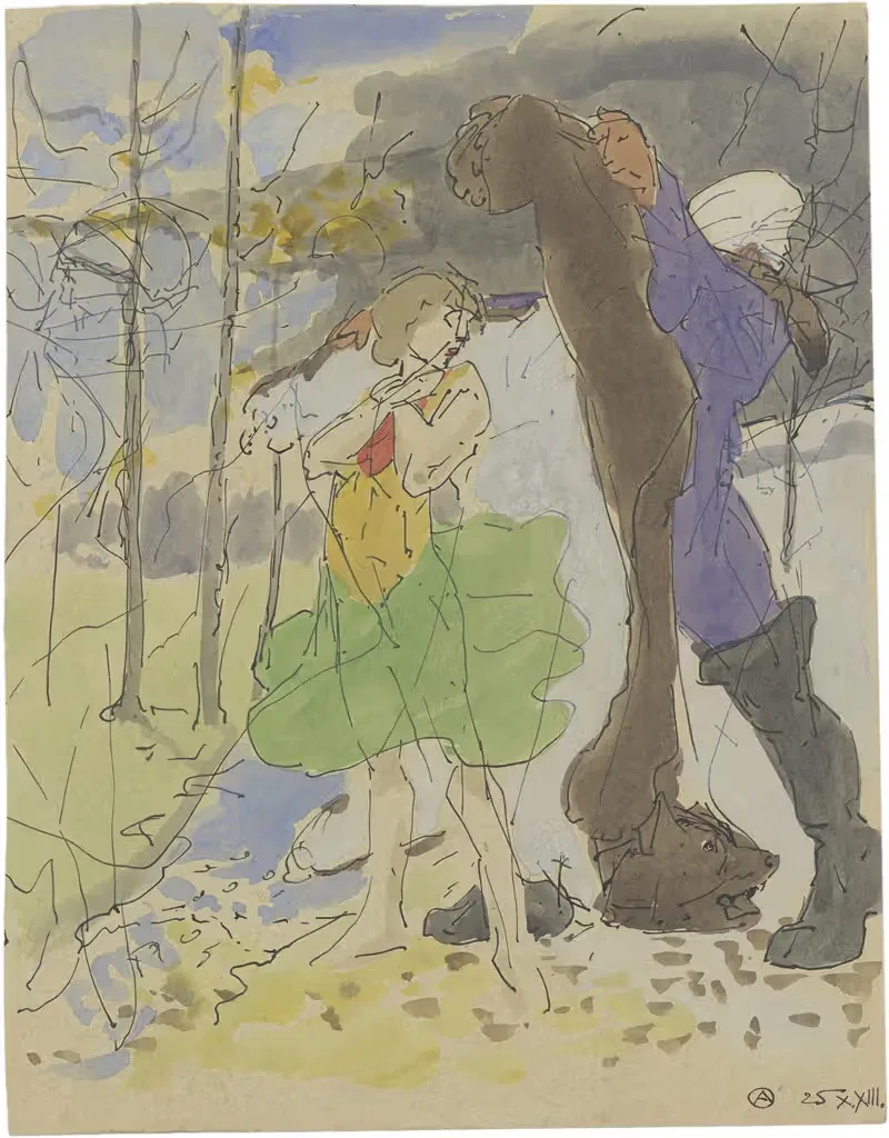 Шкура медведя by Альфред Ост, 1913 — digital art print download
