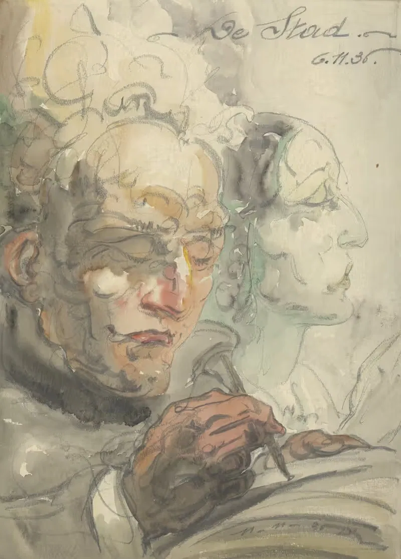 Illustratie bij De Stad nov 1936 — Alfred Ost