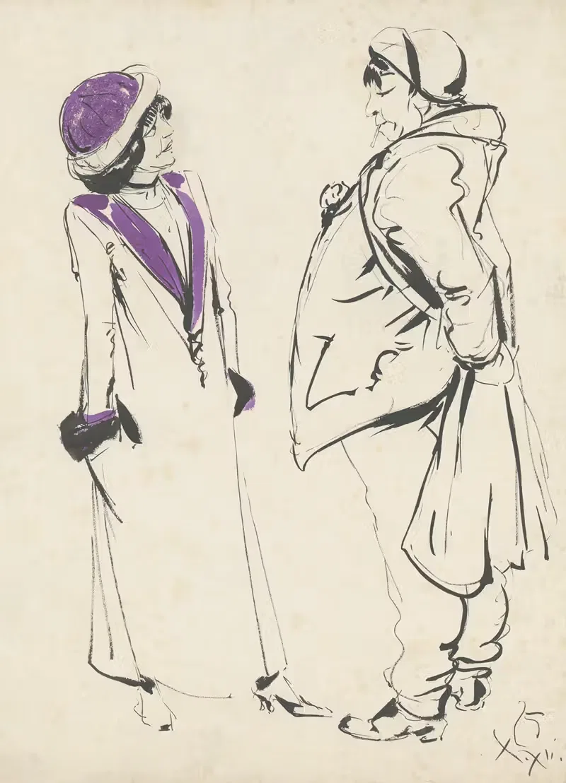 Молодая дама и молодой человек by Альфред Ост, 1912 — digital art print download
