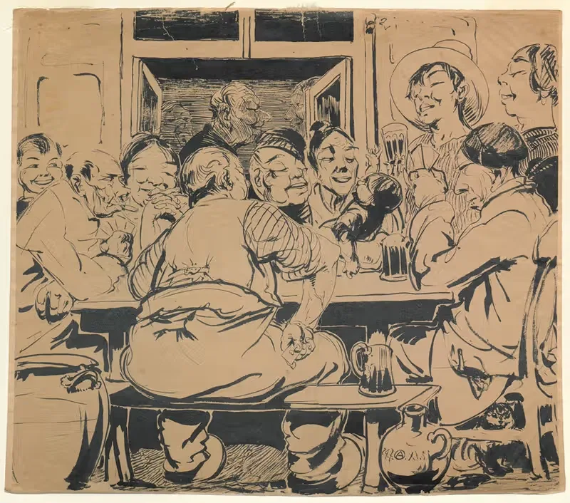 Kaartspel in de kroeg — Alfred Ost
