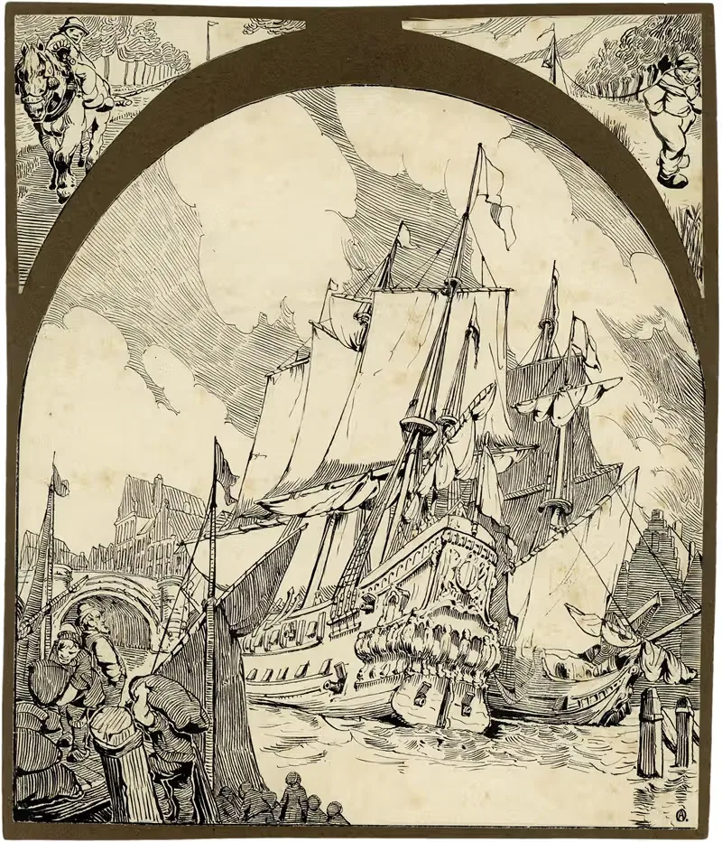 La navigation à Malines by Alfred Ost, 1908 — digital art print download