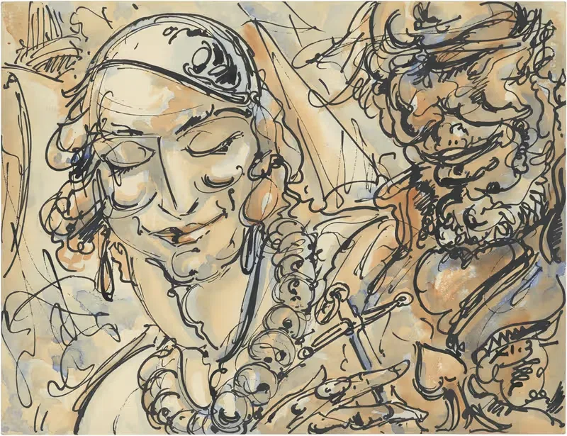 Портрет мужчины и женщины by Альфред Ост, 1940 — digital art print download