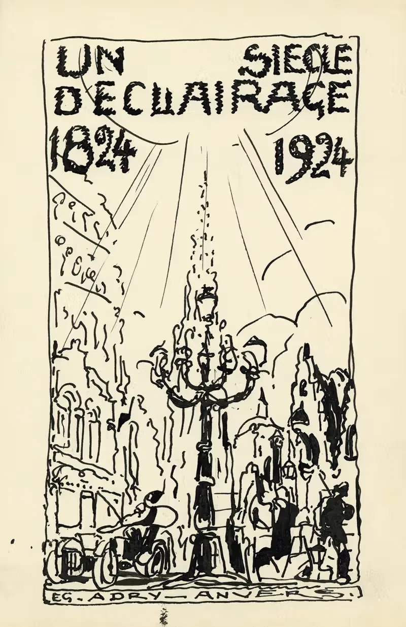 Проект освещения 'Век освещения' by Альфред Ост, 1924 — digital art print download