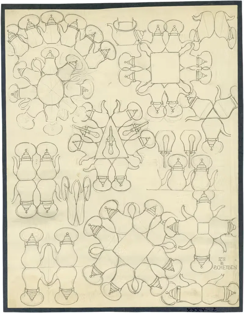 Schetsen van waterketels by Alfred Ost, 1926 — digital art print download