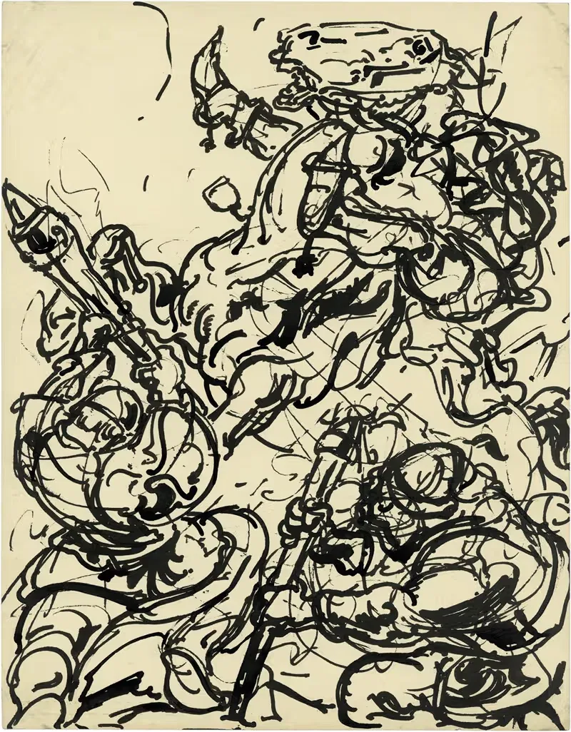 Увеличивающаяся лошадь с всадником by Альфред Ост, 1938 — digital art print download