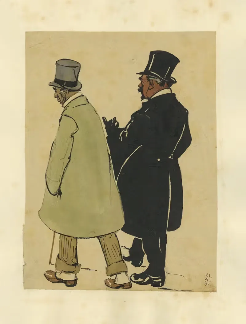 Два господина в цилиндрах by Альфред Ост, 1911 — digital art print download