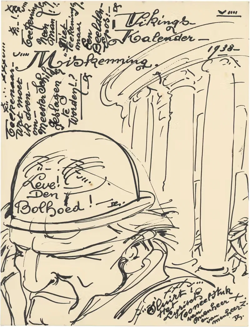 Викингский календарь – VIIII Мискеннинг by Альфред Ост, 1938 — digital art print download