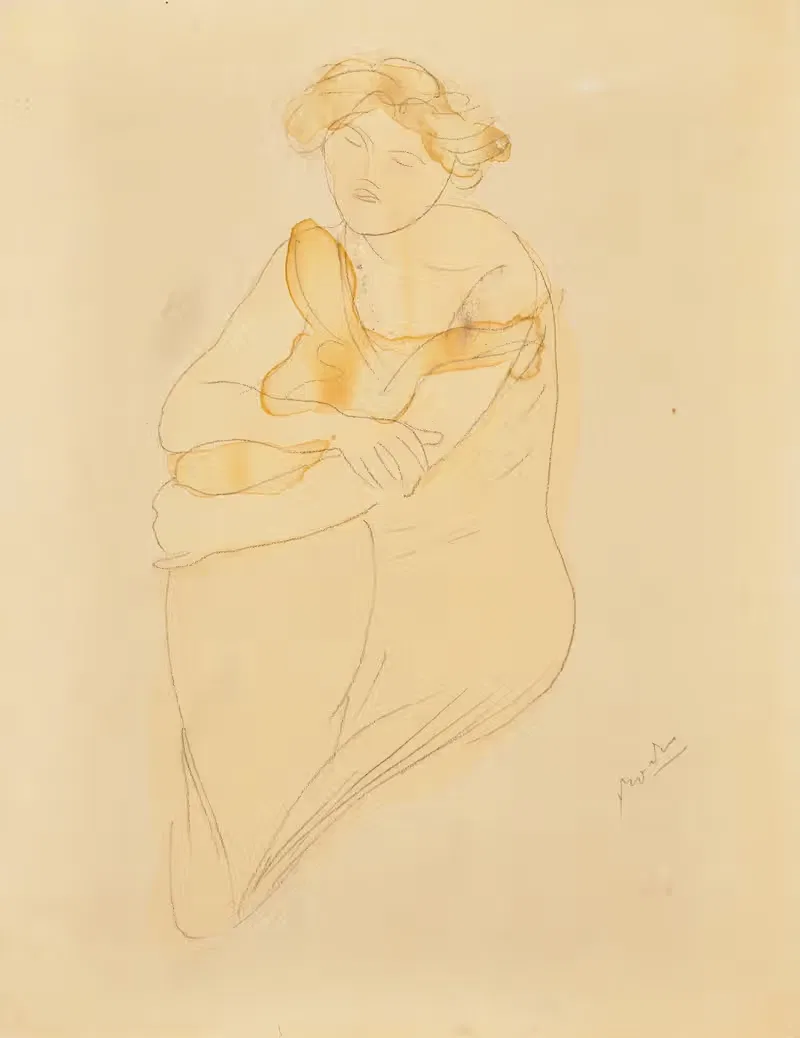 Femme à la robe jaune (Psyché) — Auguste Rodin