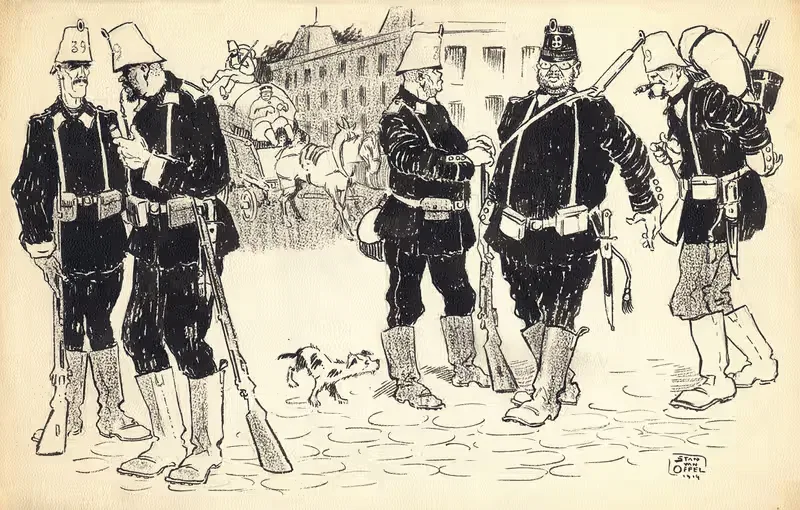 Ландштурм – Де Вероверраарс by Констант ван Оффель, 1914 — digital art print download
