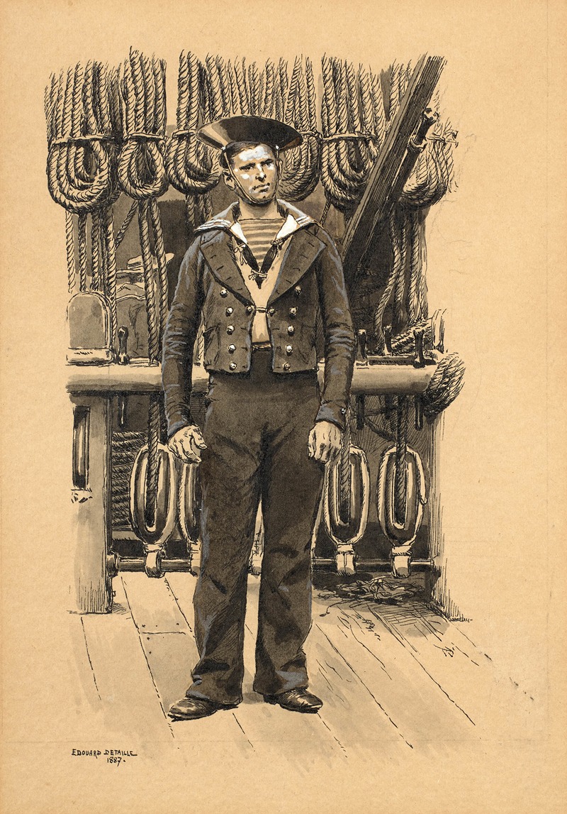 Моряк позирует by Эдуар Детель, 1887 — digital art print download