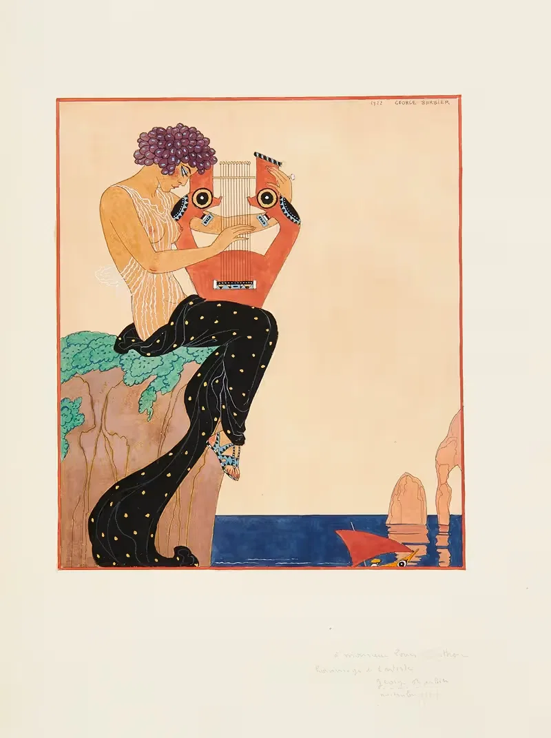 Les Chansons de Bilitis. by George Barbier — digital art print download