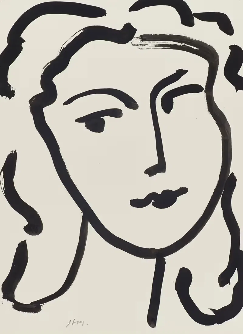 Лицо женщины by Анри Матисс, 1948 — digital art print download