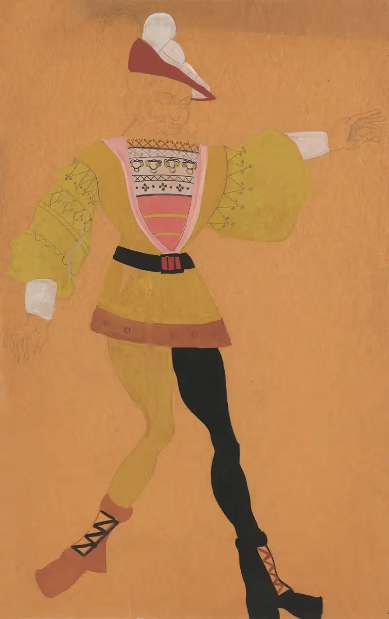 Эскиз; неизвестный персонаж by Лон Ландау, 1937 — digital art print download