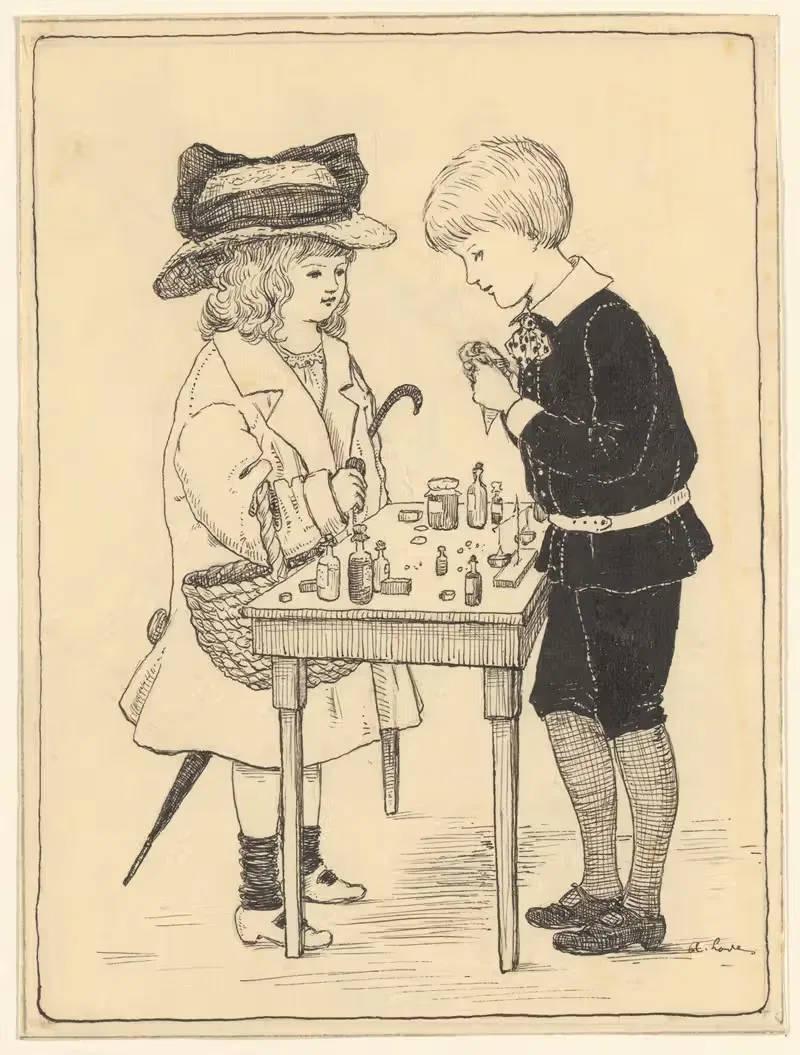 Rie en Jan spelen apotheekje — Adri Ladenius