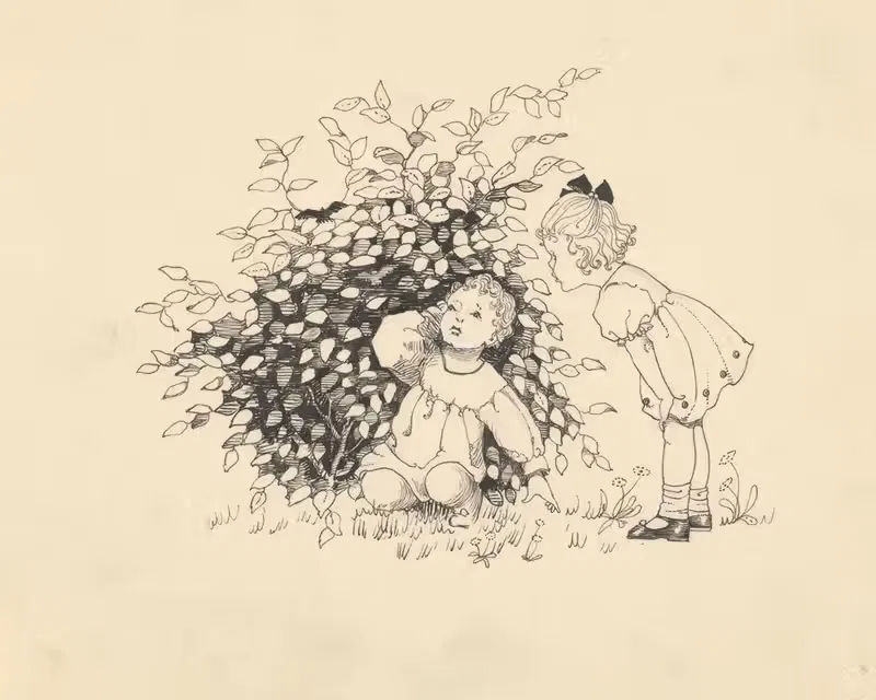 Девушка в кустах by Аноним, 1890-1930 — digital art print download