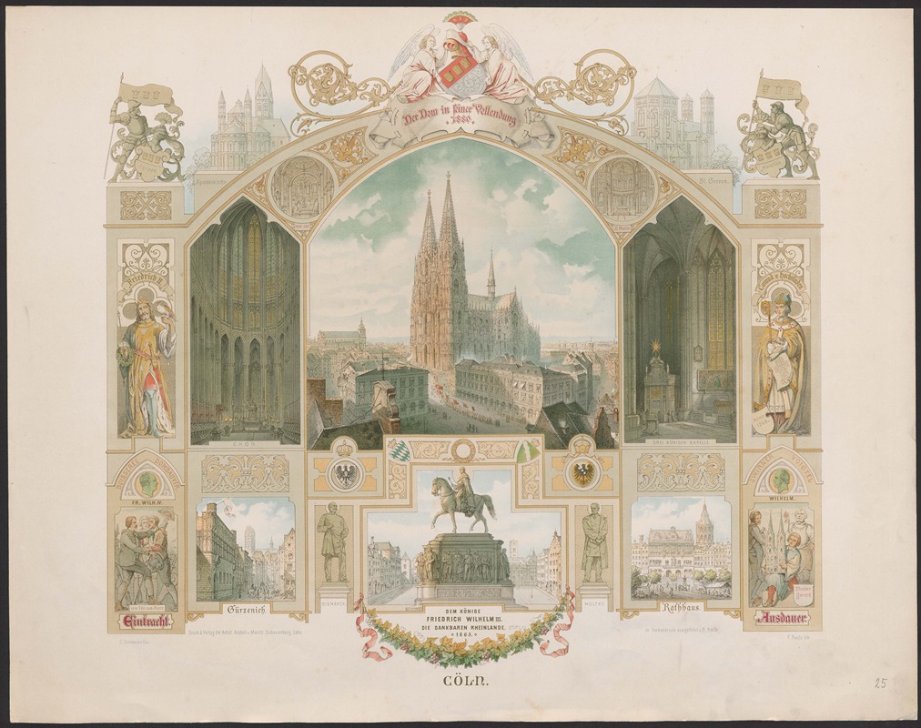 Köln by Caspar Scheuren, 1880-1883 — digital art print download