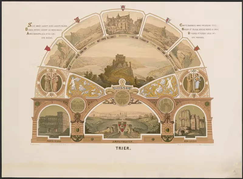 Мозель и Трир by Каспар Шойрен, 1880-1883 — digital art print download