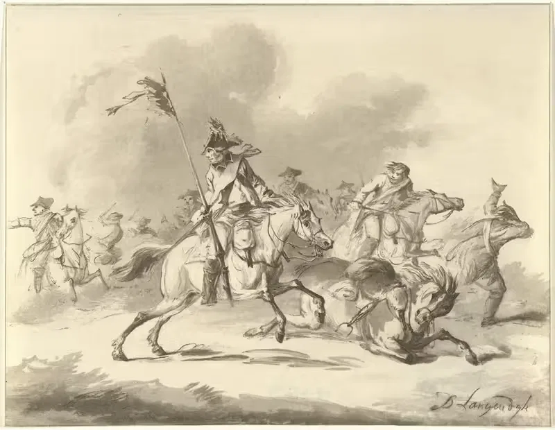 Убегающие всадники by Кристиаан Йоси, 1821 — digital art print download