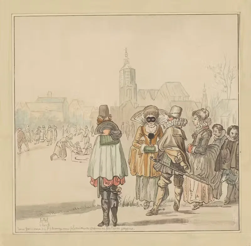 Элегантное общество на льду by Корнелис Плос ван Амстел, 1766 — digital art print download