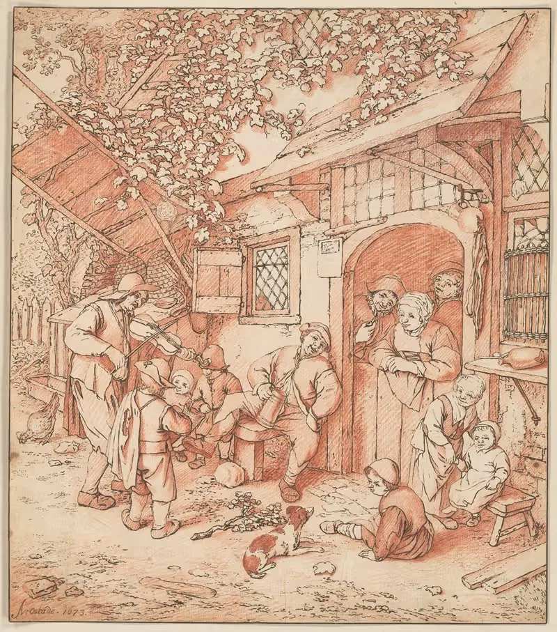 Vioolspeler voor een herberg — Cornelis Ploos van Amstel