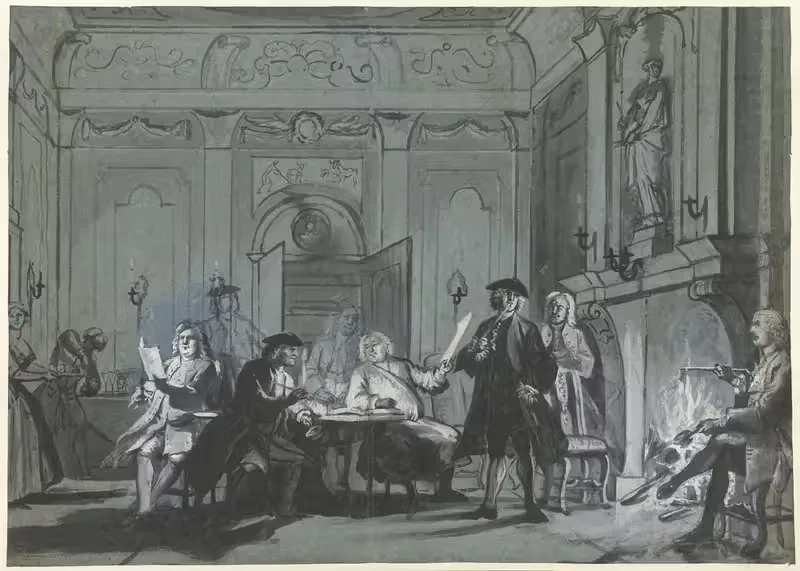 Встреча с искусствоведением by Корнелис Трост, 1739-1740 — digital art print download