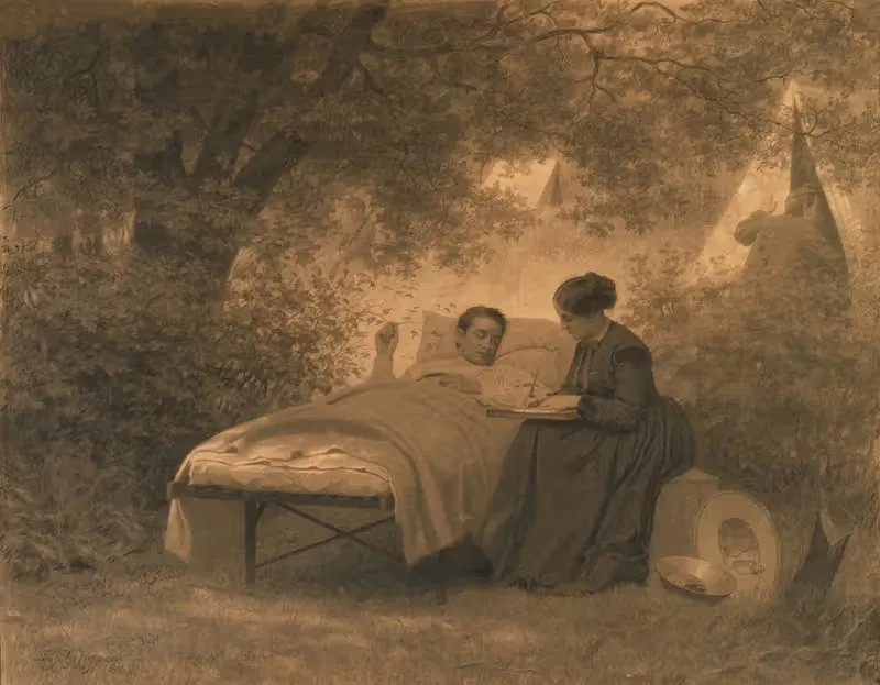 Письмо домой by Истмен Джонсон, 1867 — digital art print download