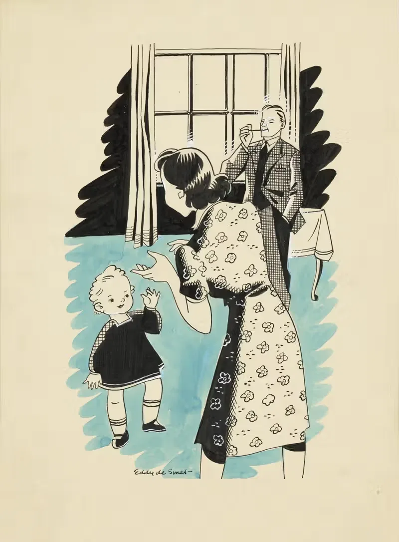 Малыш идет к Марьо by Эдди де Смет, 1946 — digital art print download