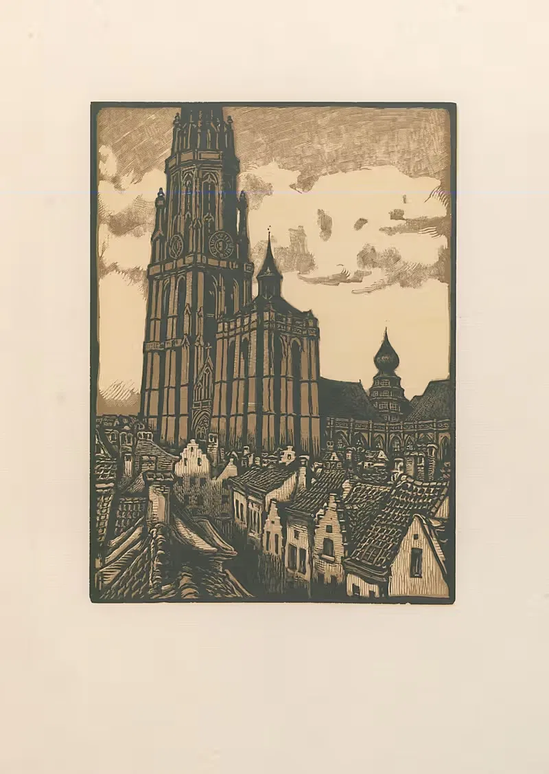 Под башней by Эдвард Пелленс, 1907 — digital art print download