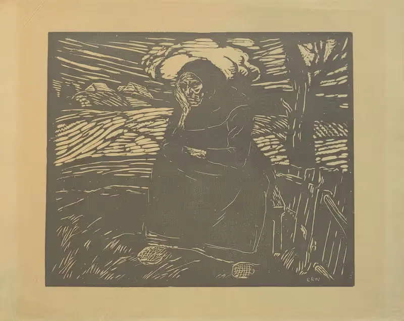 Крестьянка на поле by Эмиль Рудольф Вайс, 1942 — digital art print download