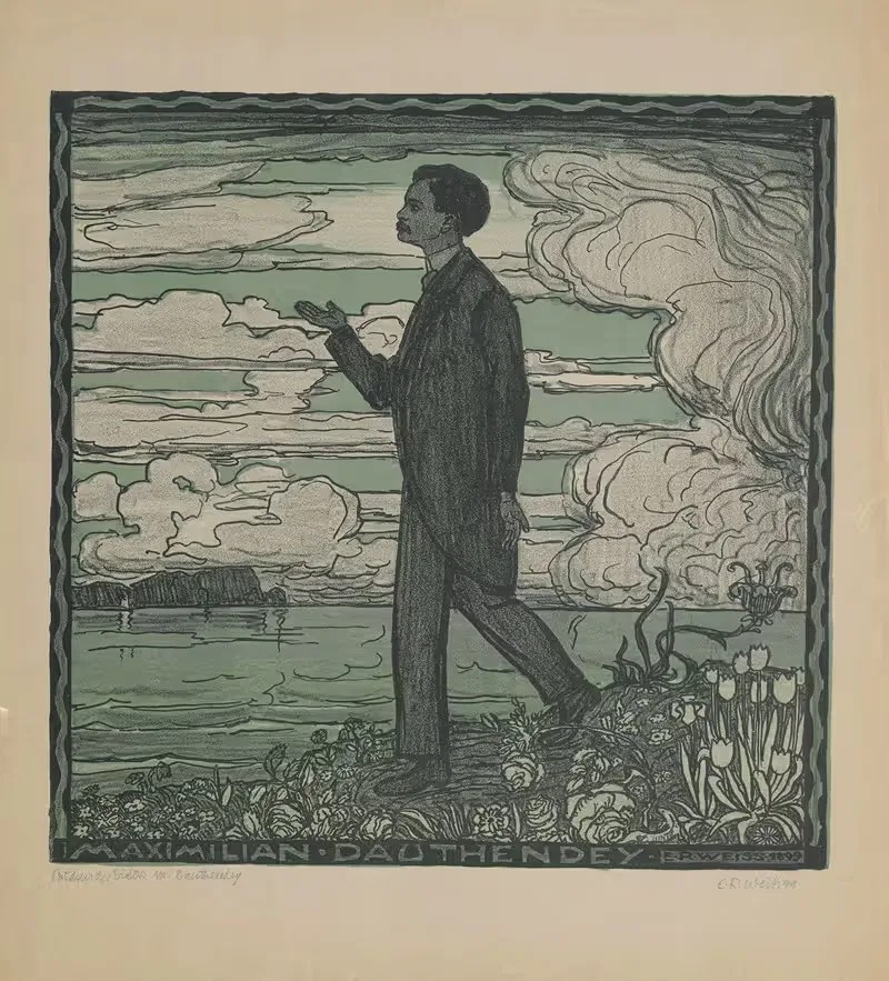 Bildnis des Dichters Maximilian Dauthenday — Emil Rudolf Weiss