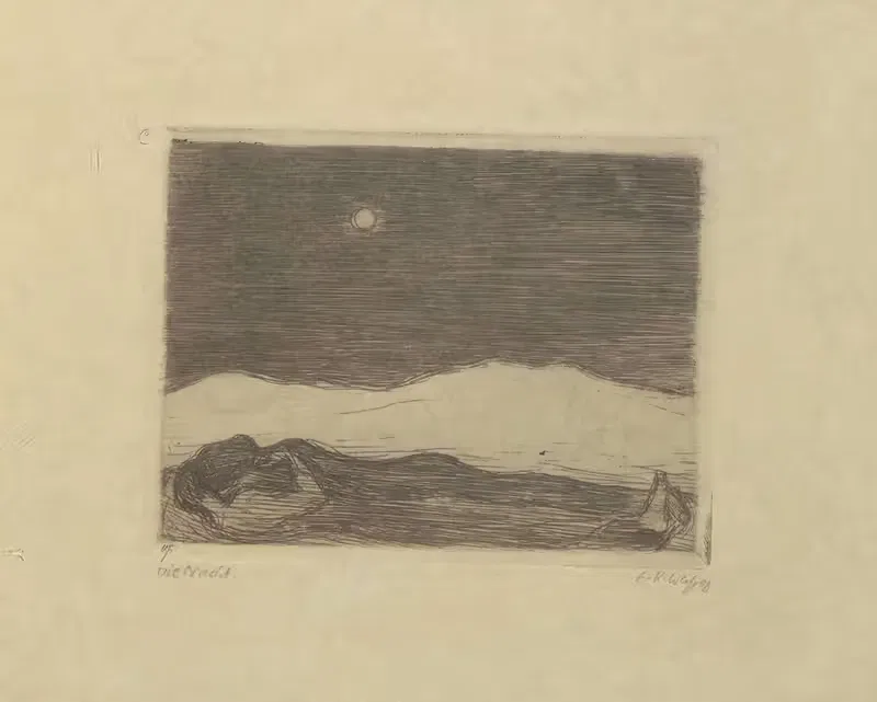 Ночь by Эмиль Рудольф Вайс, 1898 — digital art print download
