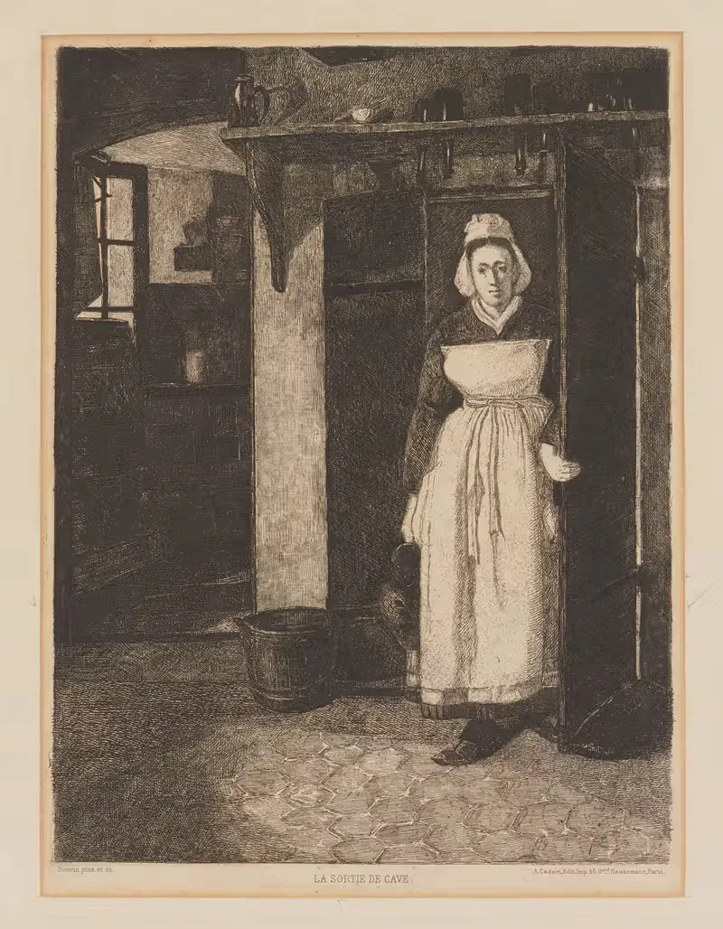 Выход из подвала by Франсуа Бонвен, 1868 — digital art print download