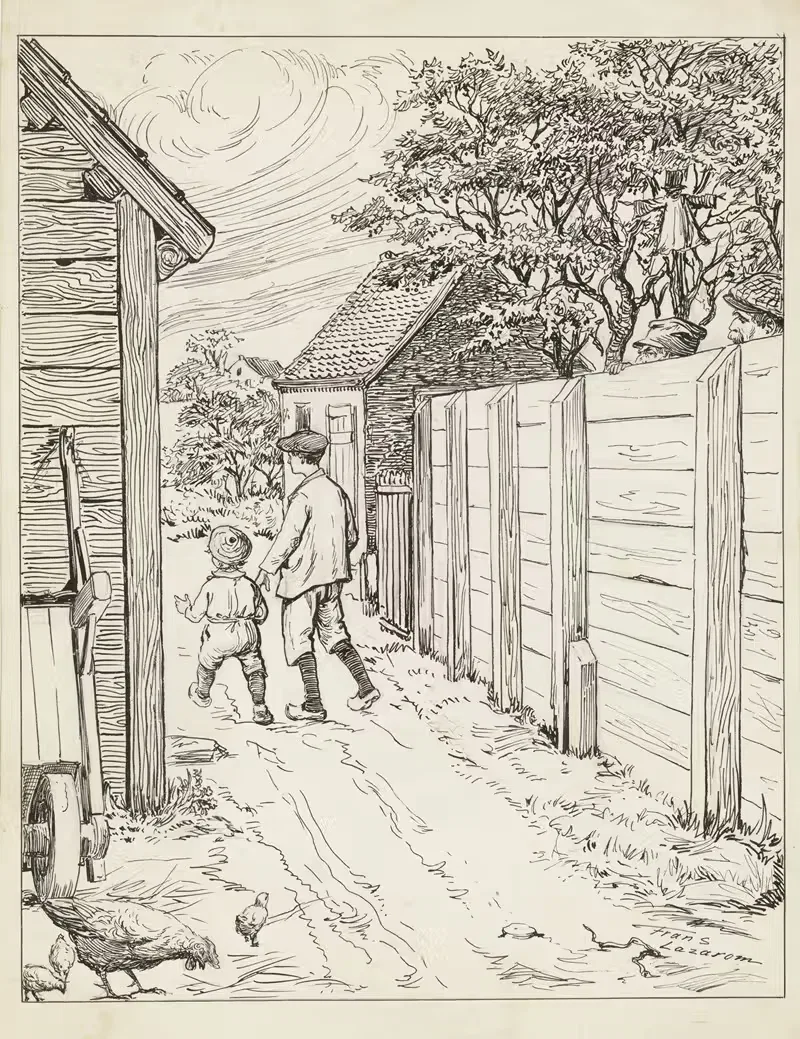 Twee broers op een boerenerf — Frans Lazarom