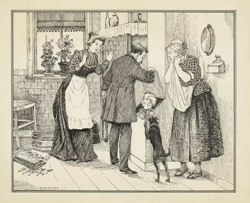 Застрявший мальчик обнаружен by Гиллис Бернард Мулдер, 1885 - 1938 — digital art print download