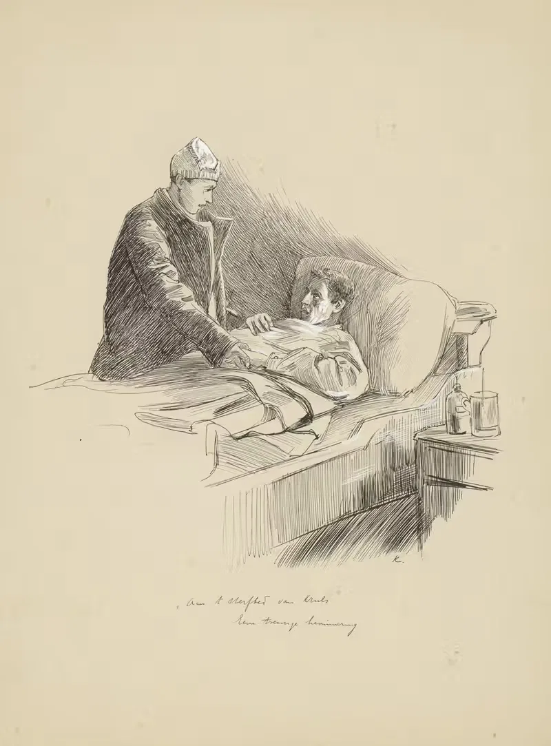 Посетитель у смертного одра by Генрих М. Краббе, 1898 — digital art print download