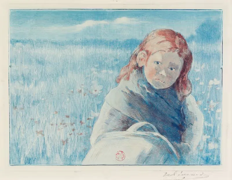 В пшеничном поле by Анри-Шарль Герар, c. 1889 — digital art print download