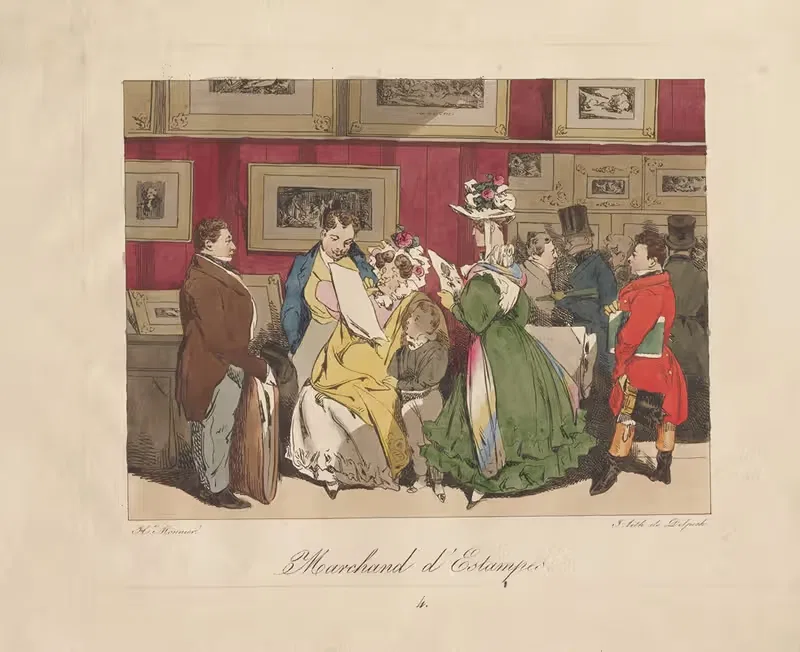 Торговец гравюрами by Генри Бонавентюр Моньё, c. 1830 — digital art print download